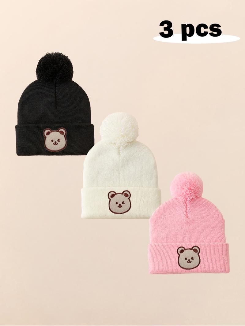 Knitted Hat for Newborns & Toddlers, Warm Winter Beanie for Outdoor Use, Casual Style Daily Commute Cap, Suitable for Fall & Winter, Bonnet