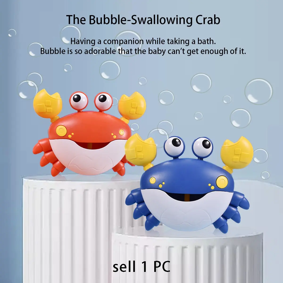 Bubble Crab Machine for Kids, Electric Bubble Maker with Music, Bath Time Fun Toy, Requires Aa Batteries, Perfect Gift for Holidays and Birthdays
