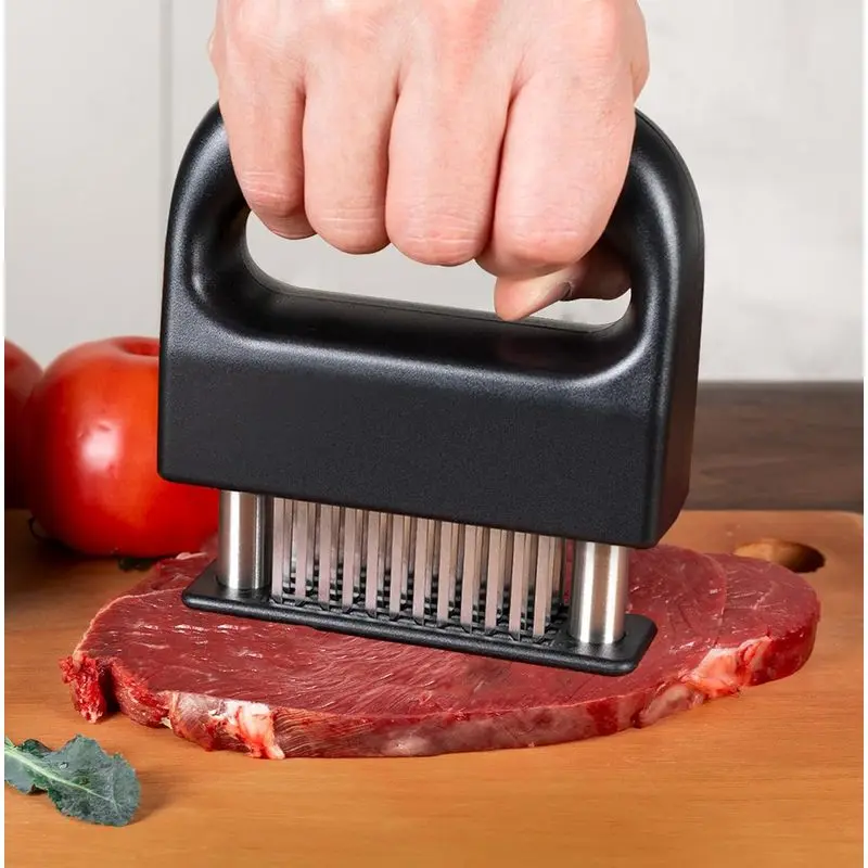 Meat Tenderizer with 48 Stainless Steel Ultra Sharp Needle Blades Heavy Duty Cooking machine for Tenderizing Beef, Turkey, Chicken, Steak, Veal, Pork, Fish etc