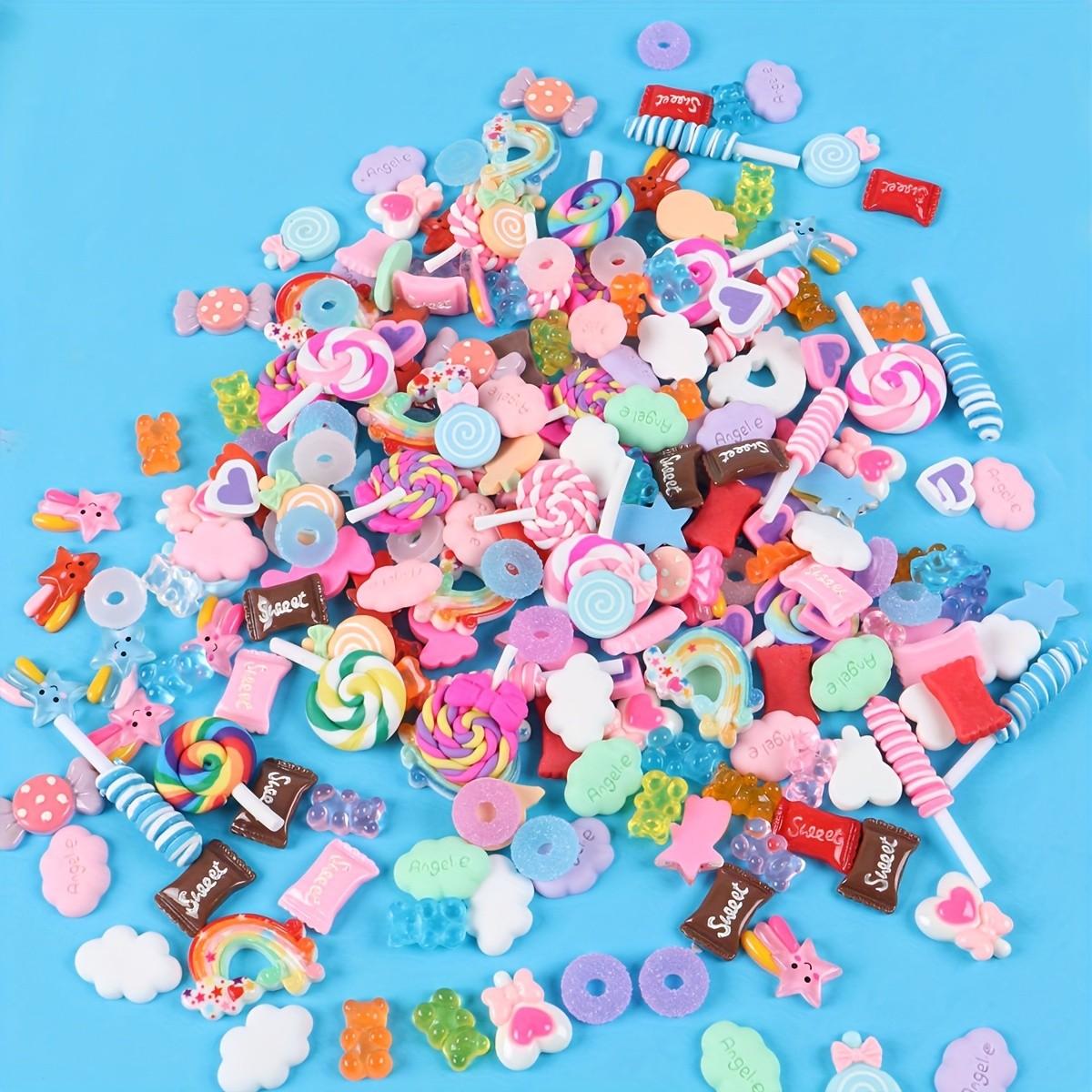 20-50pcs Candy Charms, Cute Fruit and Dessert Nail Decorations, Durable Resin Accessories for Mud, Nails, Crafts