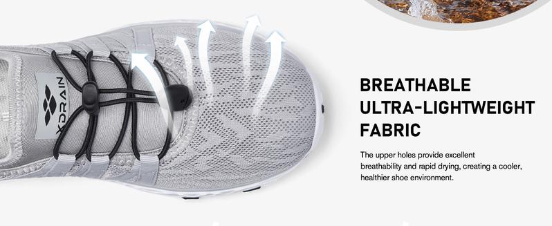 Aleader Women's Mesh Breathable Slip-on Watershoes Non-slip and Comfortable Suitable for Vacation Beach Creek Surfing