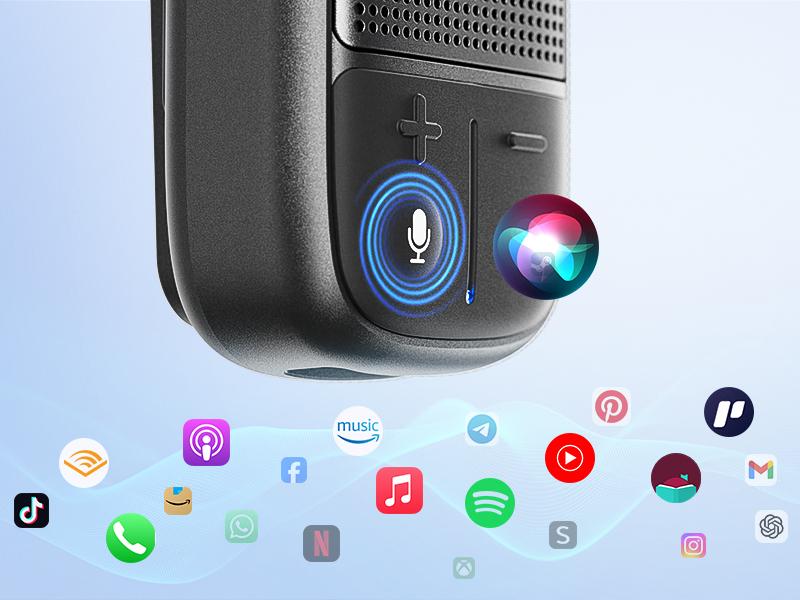 Wearable bluetooth speaker Bluetooth Speaker with Voice Assistant & Mic IPX7 Waterproof Clip-on Portable Speaker Pairing Up to 30H of Play Supports Siri Audio Wireless TikTokShopHolidayHaul Smartphone Protection