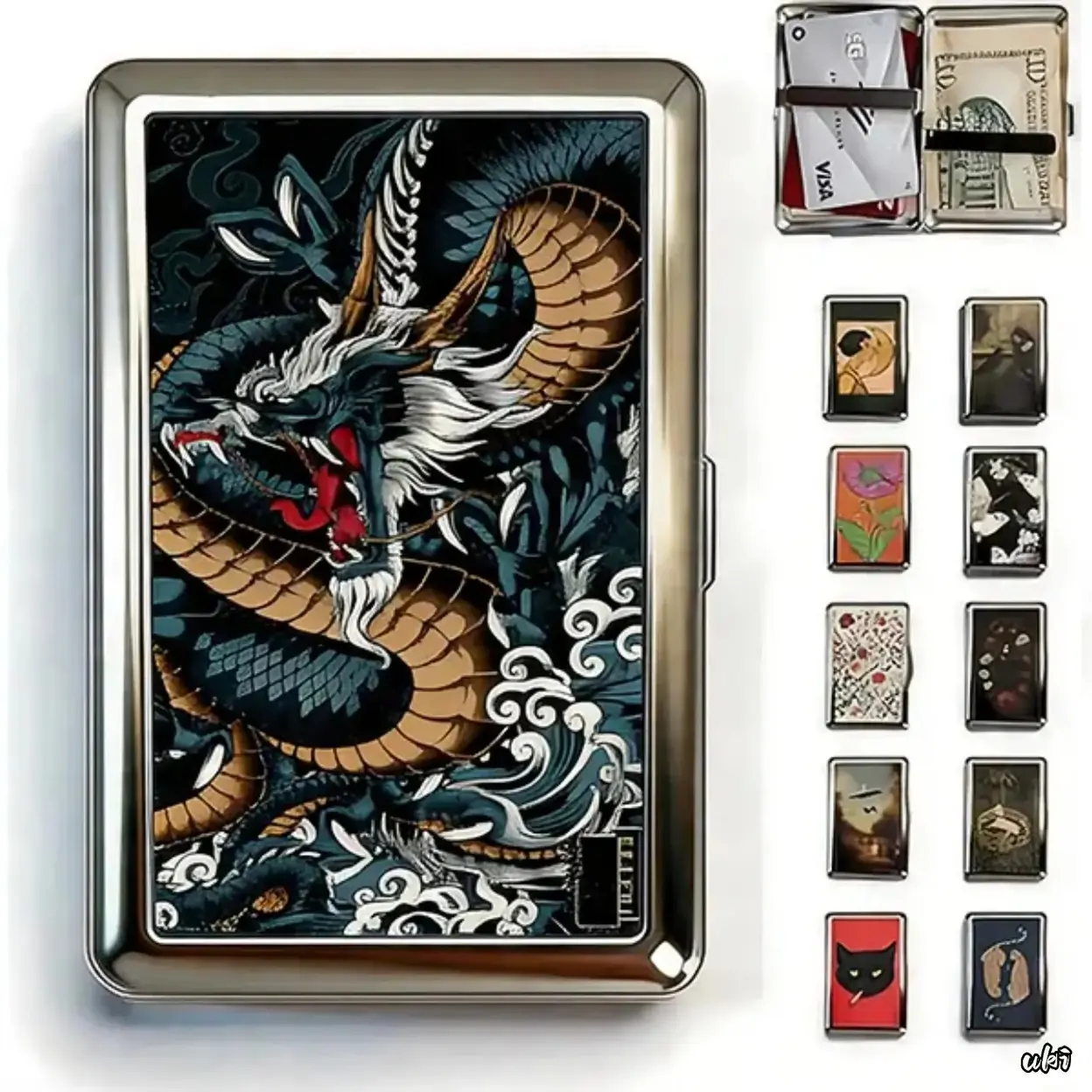 Vintage Style Slim Metal Card And Cash Case , Durable Anti‑Scan Protective Card Holder, Versatile Wallet For Credit ID And Business Cards For Men And Women