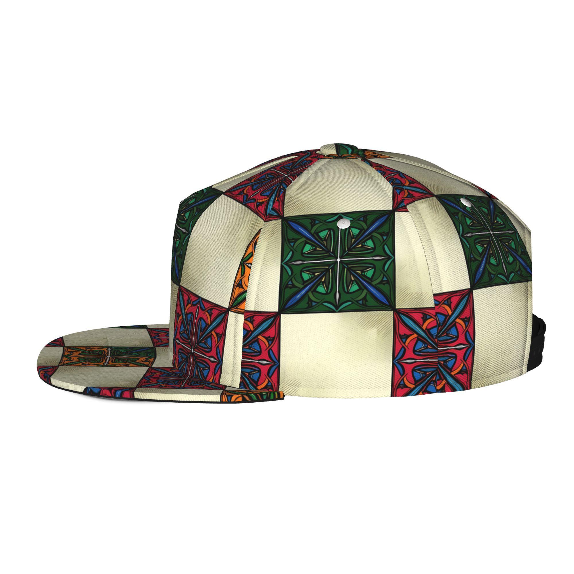 Colorful Square Tile Pattern, Unisex baseball cap, adjustable back buckle trucker cap, party baseball cap, punk-style sun hat, suitable for skateboarding, dancing and outdoor sports, all year round.