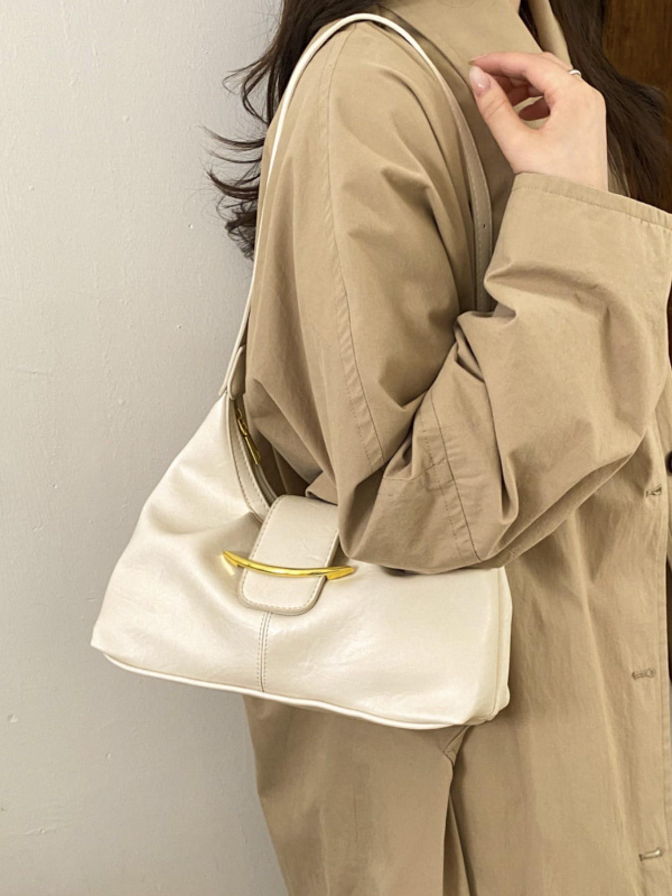 Vintage Simple Large Capacity Bag, Fashion Casual Shoulder Bag, Underarm Bag, New 2026 Women's Crossbody Tote Bag