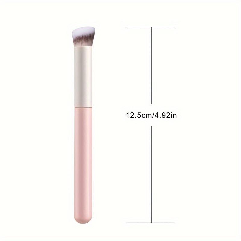 1PC Mini Concealer Brush - Angled Flat Top Kabuki Nose Contour Brush for Under Eye Concealing, Blending, Setting, Buffing with Powder, Liquid, Cream Cosmetic, Pro Small Makeup Foundation, Travel Makeup Brush