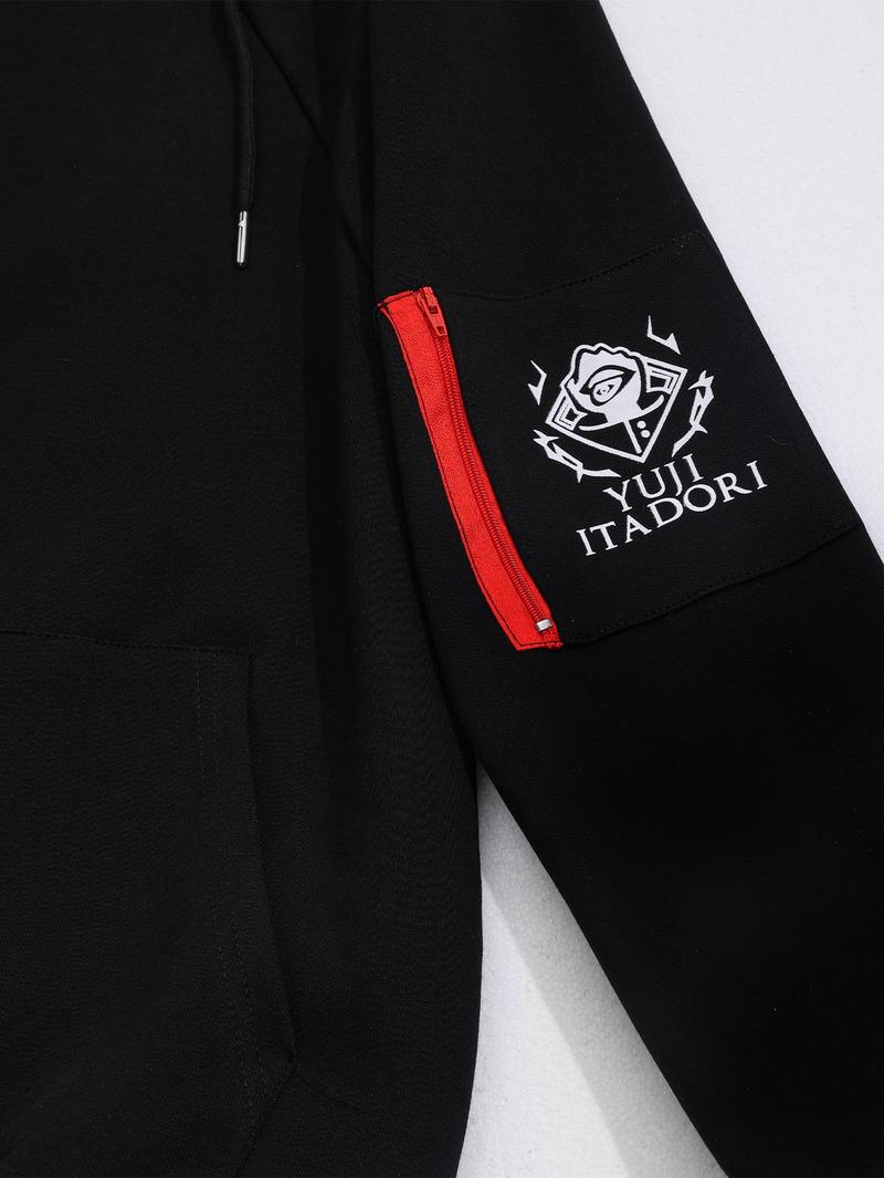 Anime Jujutsu Kaisen Cosplay Hoodie Set, Tiger Zou Yuji Costume, High Neck Pullover Jacket, Slim Fit, All Seasons