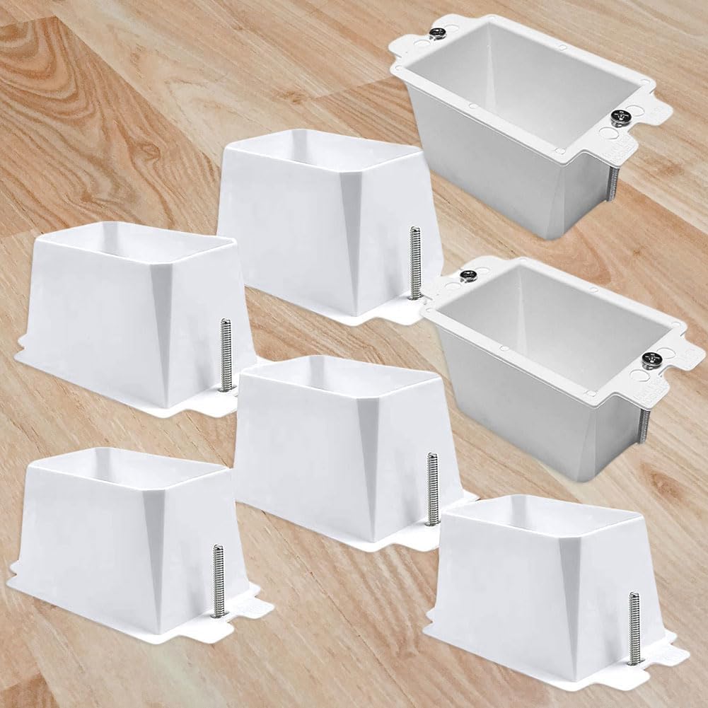 10 count BE1-2 Electrical Outlet Box Extenders 1-Gang with 20 count Screws | 1-Gang Box Extender Single Gang Electric Box Extender 1 Gang Power Outlet Accessories White