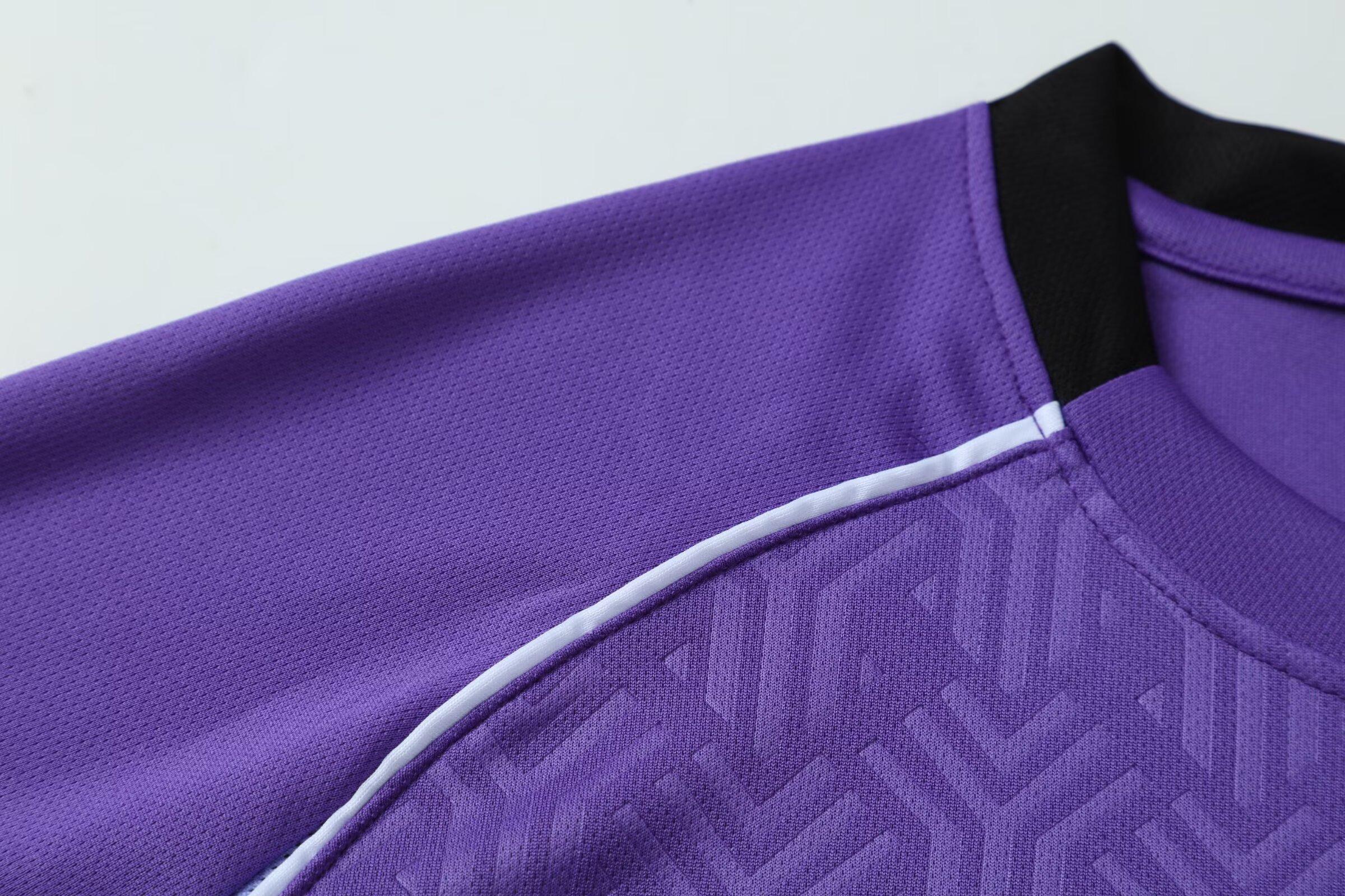 Wholesale Player-Version Men's Short Sleeve Soccer Jersey Set - Customizable Logo, Purple/Blue/Pink, Shirt+Shorts, Multi-Size (2XS/2XL/3XL/4XL), 175-180cm Height, Team Play Uniforms