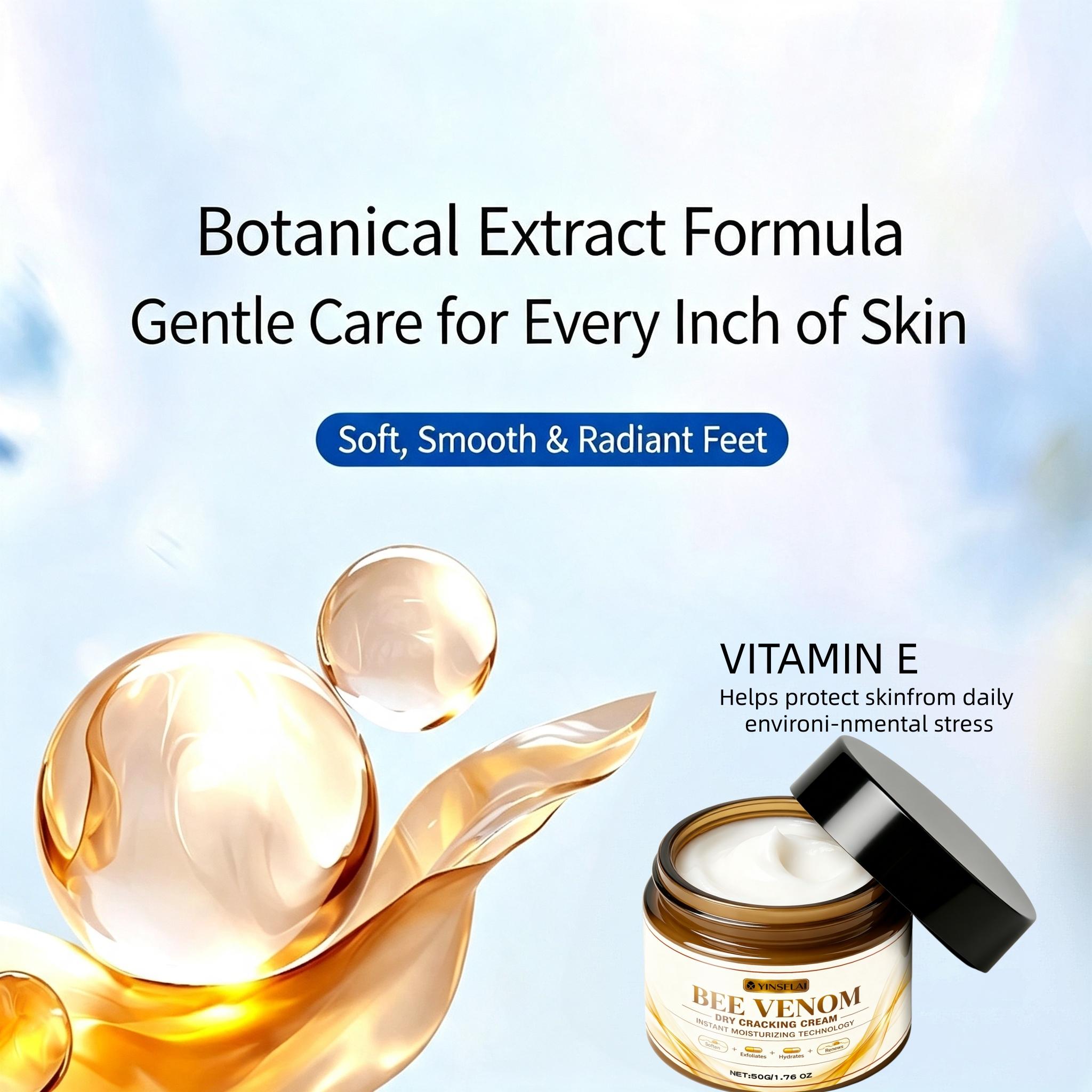 BEEVENOM Foot Cream, Bee Venom Dry Cracked Heel Cream for Dry Feet, Intensive Moisturizing & Exfoliating Foot Care, Softens Calluses & Rough Skin, Deep Hydration Repair for Cracked Heels, Essential Pedicure Treatment for Baby Soft Feet. #Skincare #FootCar