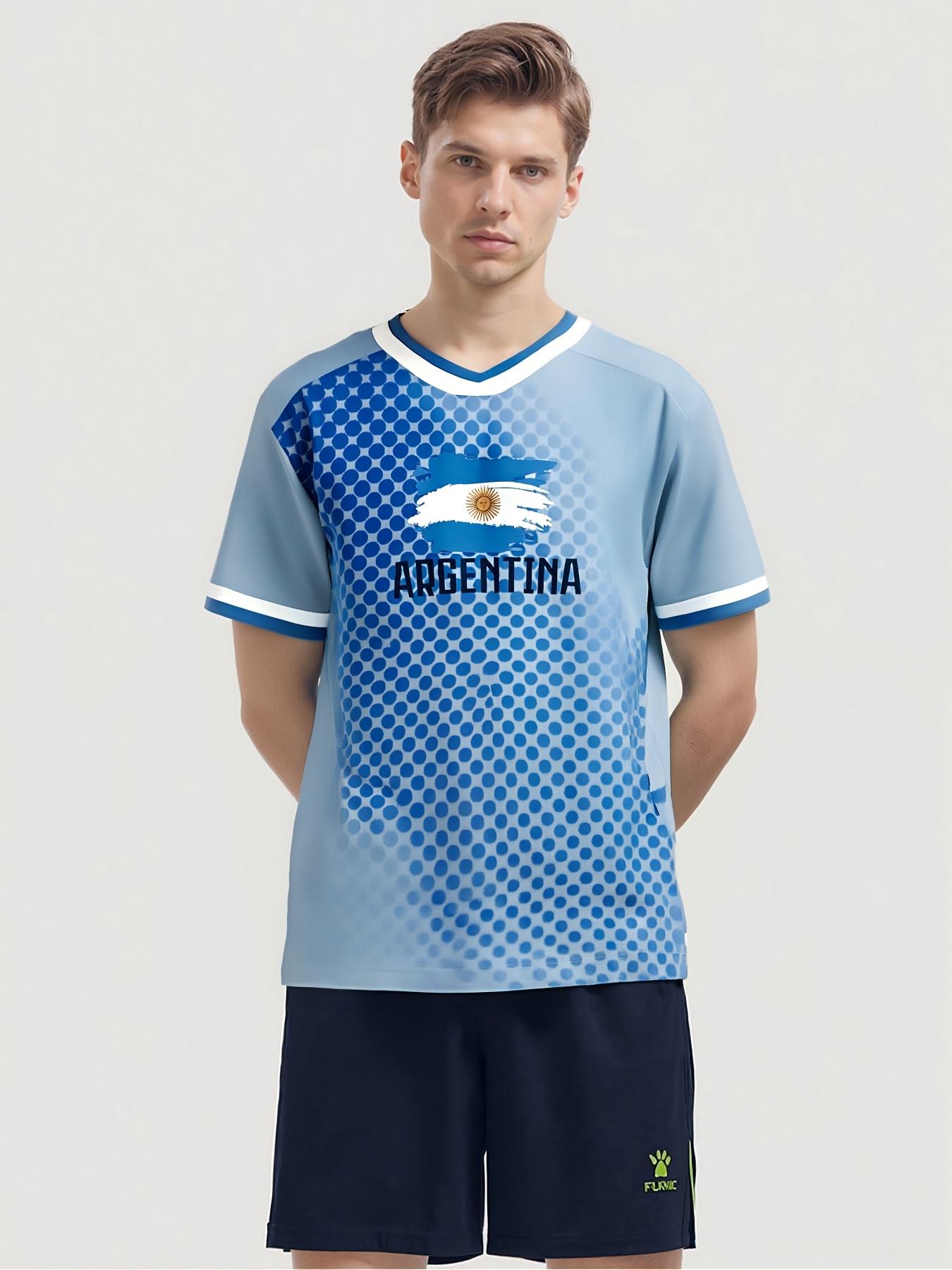 Argentina Football Jersey Men's Breathable Soccer Shirt Argentina National Team Fan Training Uniform