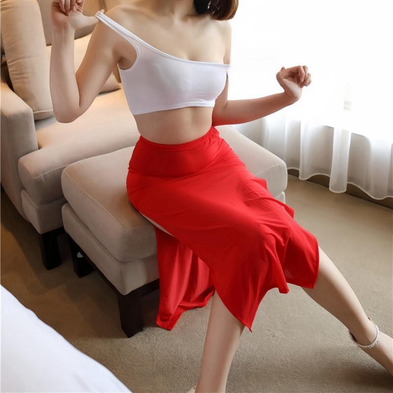 FREEAUCE 2026new Sexy See Through Wrap Hips silk Long Skirts Club Wear Sheer Black Midi Skirt Mini Dress for Woman Spring summer