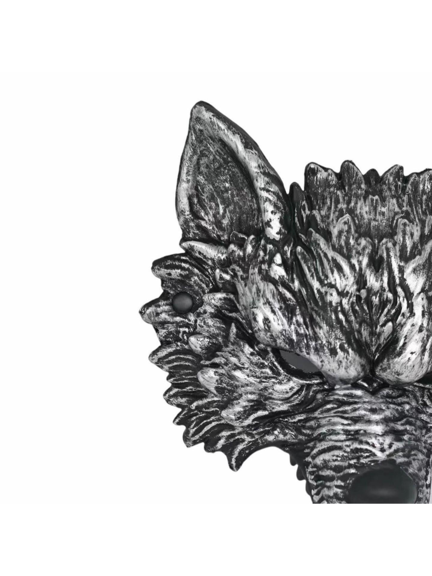 Halloween PU Wolf Mask, Animal Mask, Soft Foam Wolf Head Costume Prop, Realistic Party Mask, Festival Dress-Up Accessory, Dance Event Wear