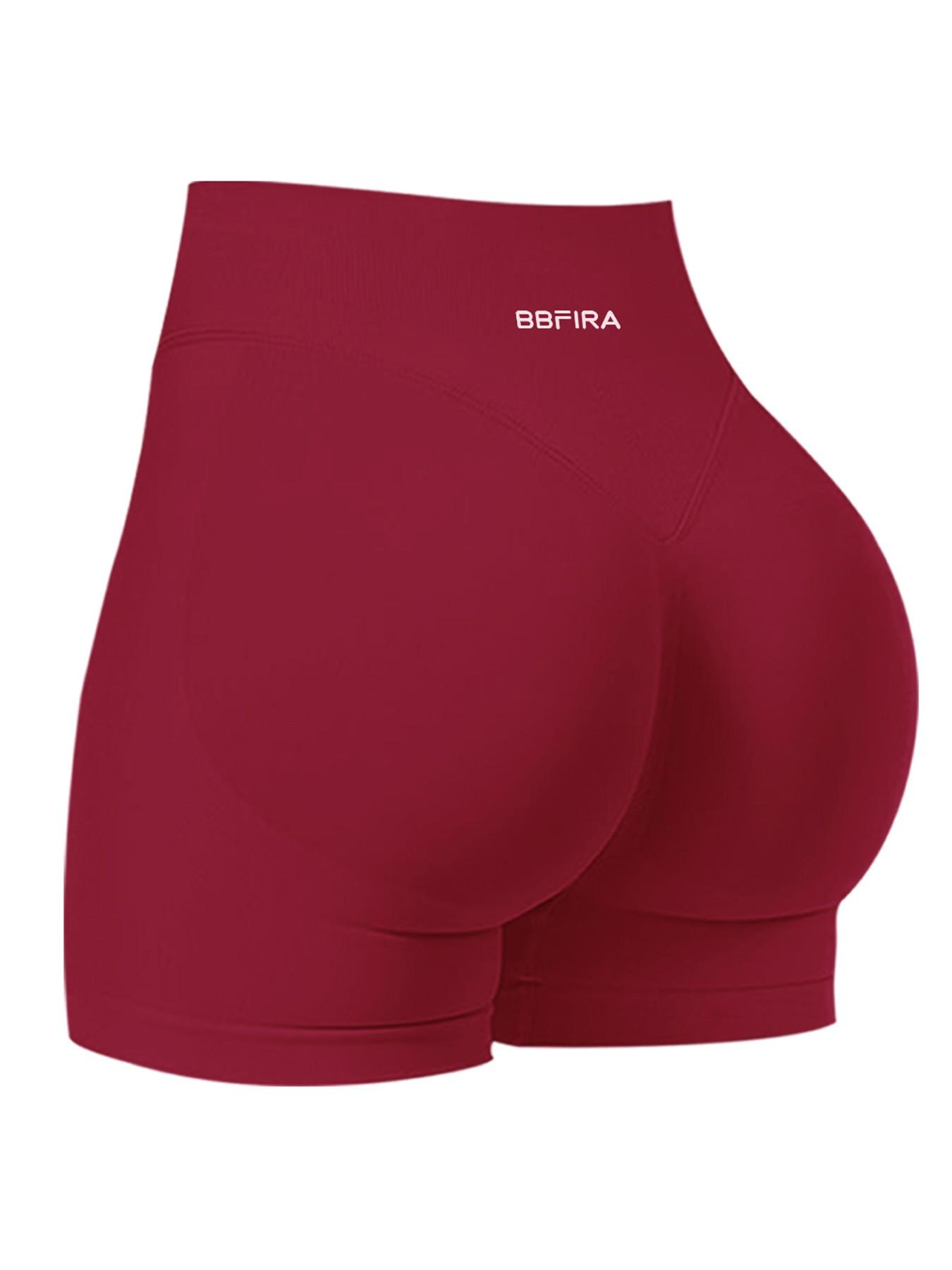 BBFIRA Women's Seamless Knit Breathable Anti-Perspiration High-Stretch Slim-Fit Sports Shorts Outdoor Running Cycling Shorts Fitness Shorts Butt-Lifting Yoga Pants for Women High-Waisted Breathable Knit Sports Shorts