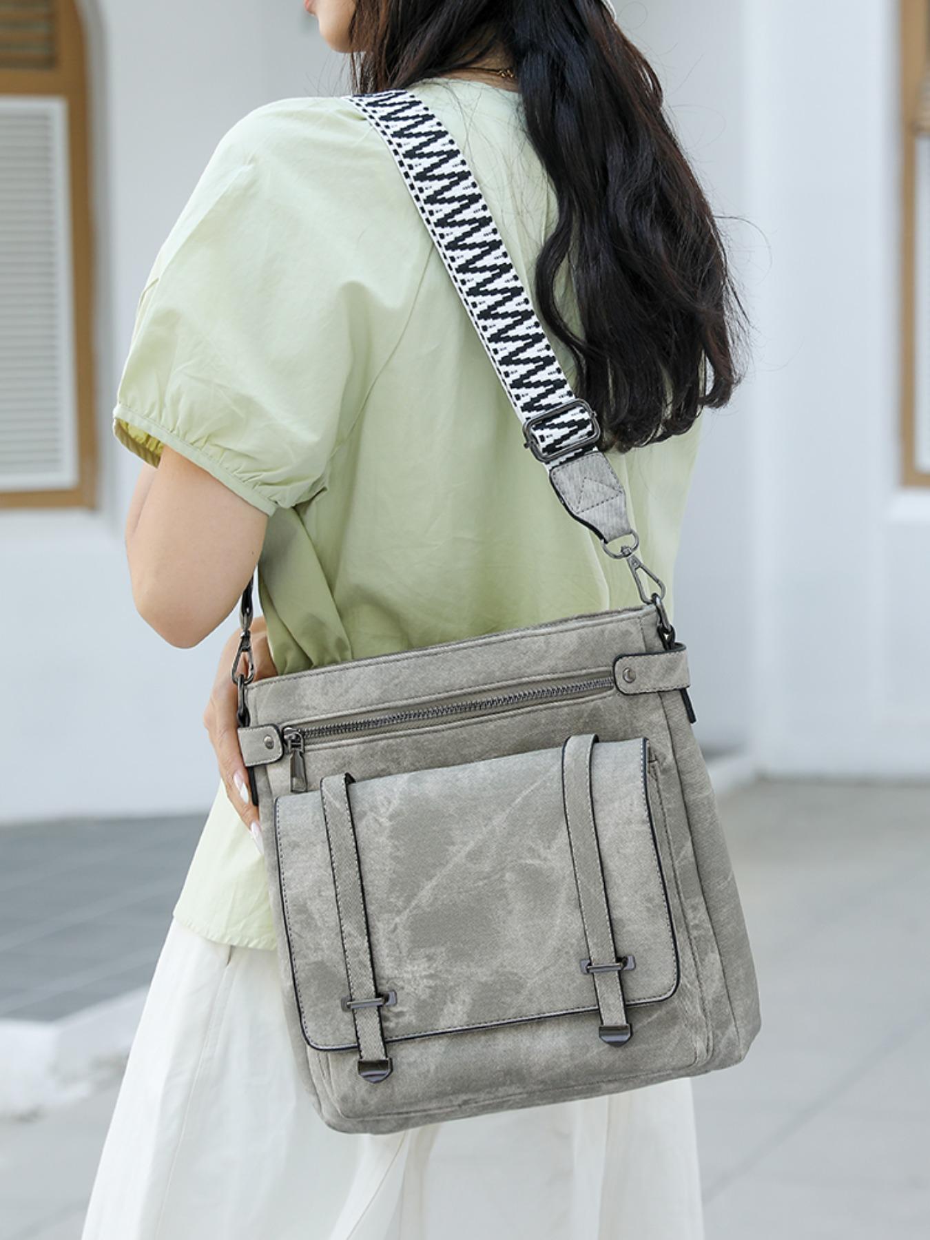 Large Capacity Crossbody Bag, Commuter Versatile Tote, Wide Strap Comfortable Shoulder Bag, Fashion Casual Messenger Bag, Waterproof Multi-Pocket Women's Backpack