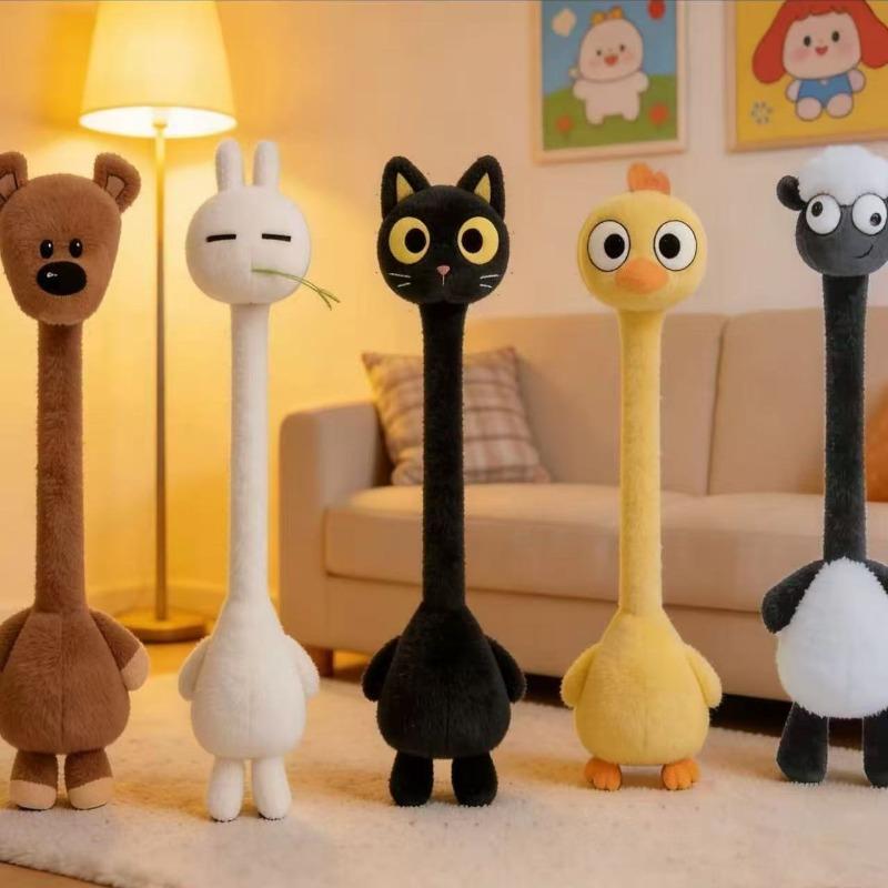 Novelty Long Neck Zodiac Plush Doll Soft Stuffed Toy for Prank & Decor