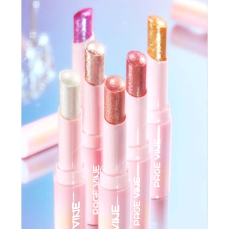 PAGE VINE Popular Water Gloss Jelly Highlight Eyeshadow Stick Super Shiny Multi-color Eyeshadow Highlight Stick