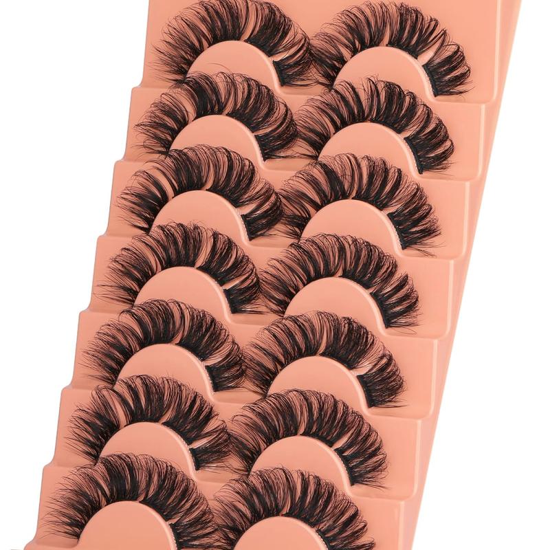 Volume Volumized False Eyelashes, 7 Pairs Faux Cluster Lashes, Natural Curling Eye Makeup Strip Lashes, Full Volume Eyelash, Lash Clusters for Eye Makeup Enhancement Cosmetic, False Eyelash Extensions