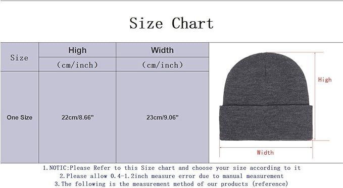 Solid Color Beanie Hat, Perfect Valentine's Day Gifts for Him, Warm Winter Knit Hat for Men & Women, Cozy Fitted Daily Beanie