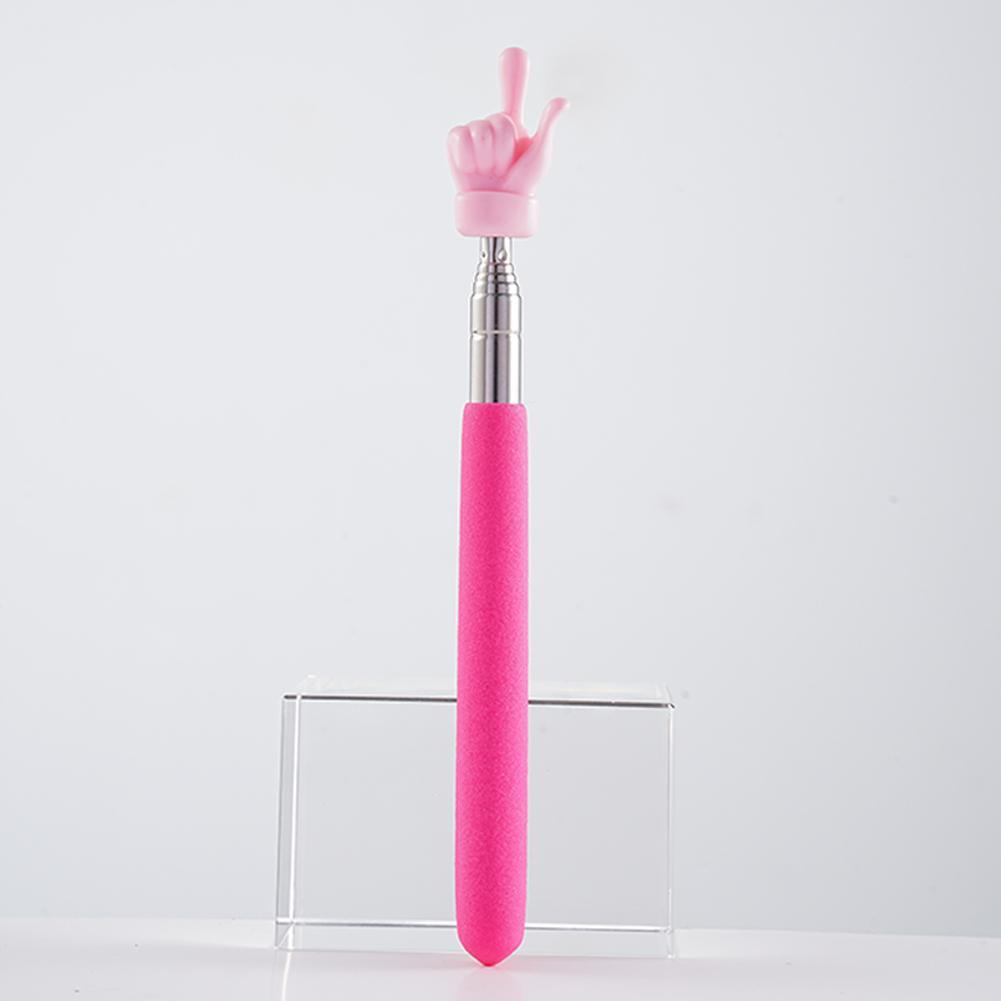 Retractable Teacher Pointer Finger Design StainlessSteel Telescopic School Teaching Pointer Stick Teacher Supplies for Classroom