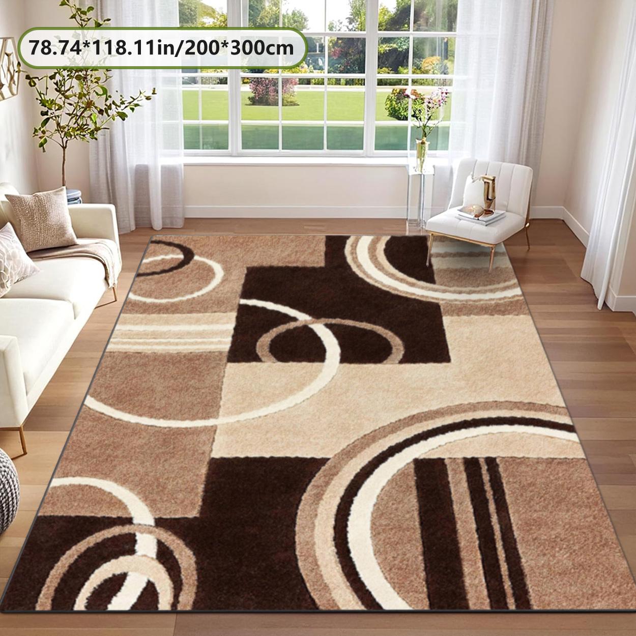 Velvet soft and comfortable patterned printed carpet, Abstract Rugs, Geometric Pattern Rug, suitable for multiple scenarios, available in various sizes, soft and non-shedding.