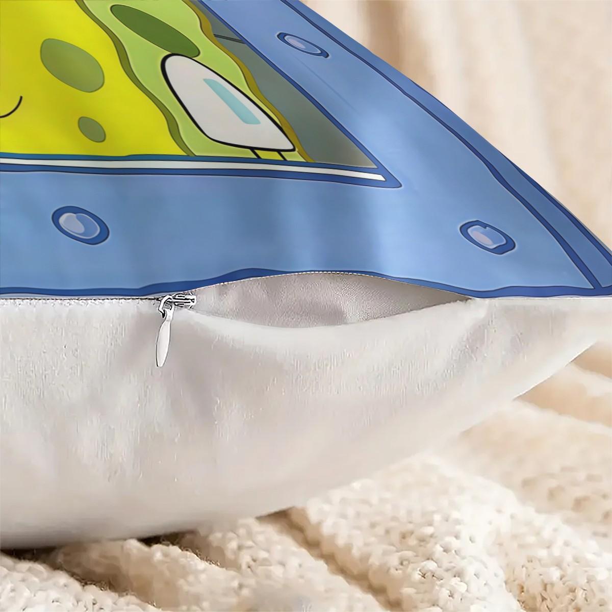 Spongebob Squarepants Pattern Pillow, Soft and Comfortable Printed Design, Multiple Patterns Available, Perfect Gift for Kids and Adults