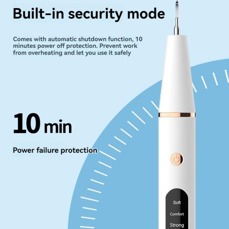 Portable Electric Tooth Cleaner, 1 Box Rechargeable Teeth Polisher with LED Light & Tooth Tools & Replacement Heads, Dental Oral Irrigator