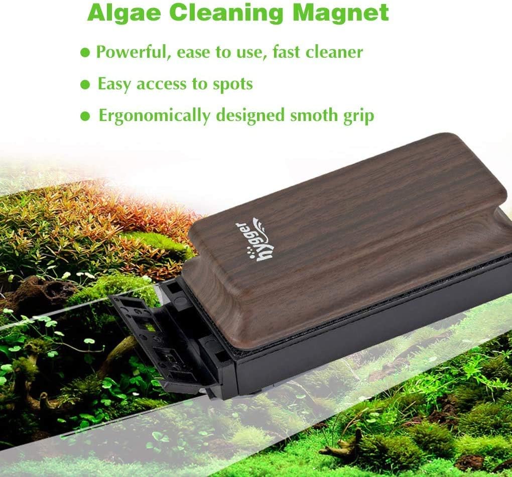 Hygger Aquarium Strong Magnetic Cleaner Algae Magnet Cleaning Tool with Scraper Floating Brush for Fish Glass Tank
