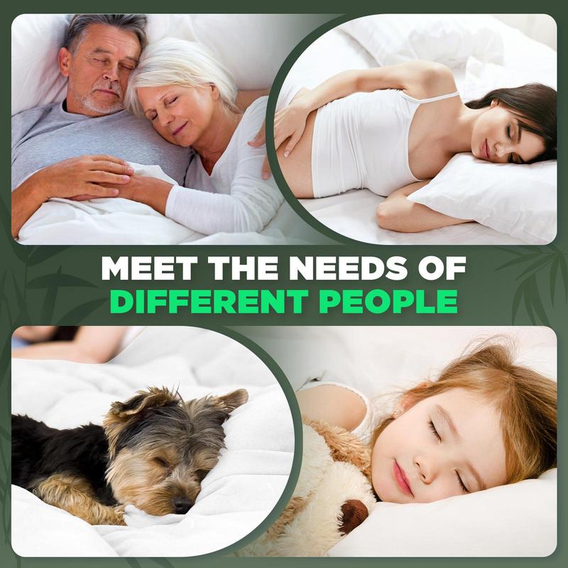 Emircey 3 Piece Bamboo Sheets Set (1 Fitted Sheet + 2 Pillowcases) – Soft, Breathable, Cooling Bedding for Home, and Dorm, Gifts for Him or Her, Black Friday