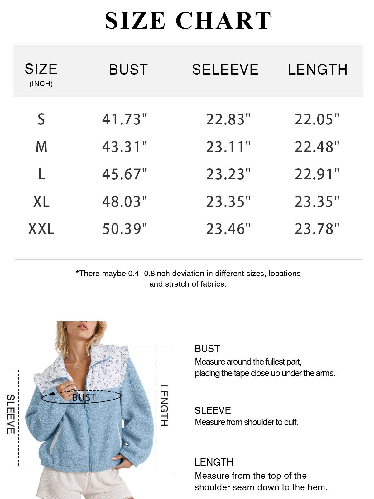 Imily Bela Women's Floral Patchwork Fleece Jacket Ruffle Shoulder Zipper Up Stand Collar Cozy Sherpa Coat with Pockets