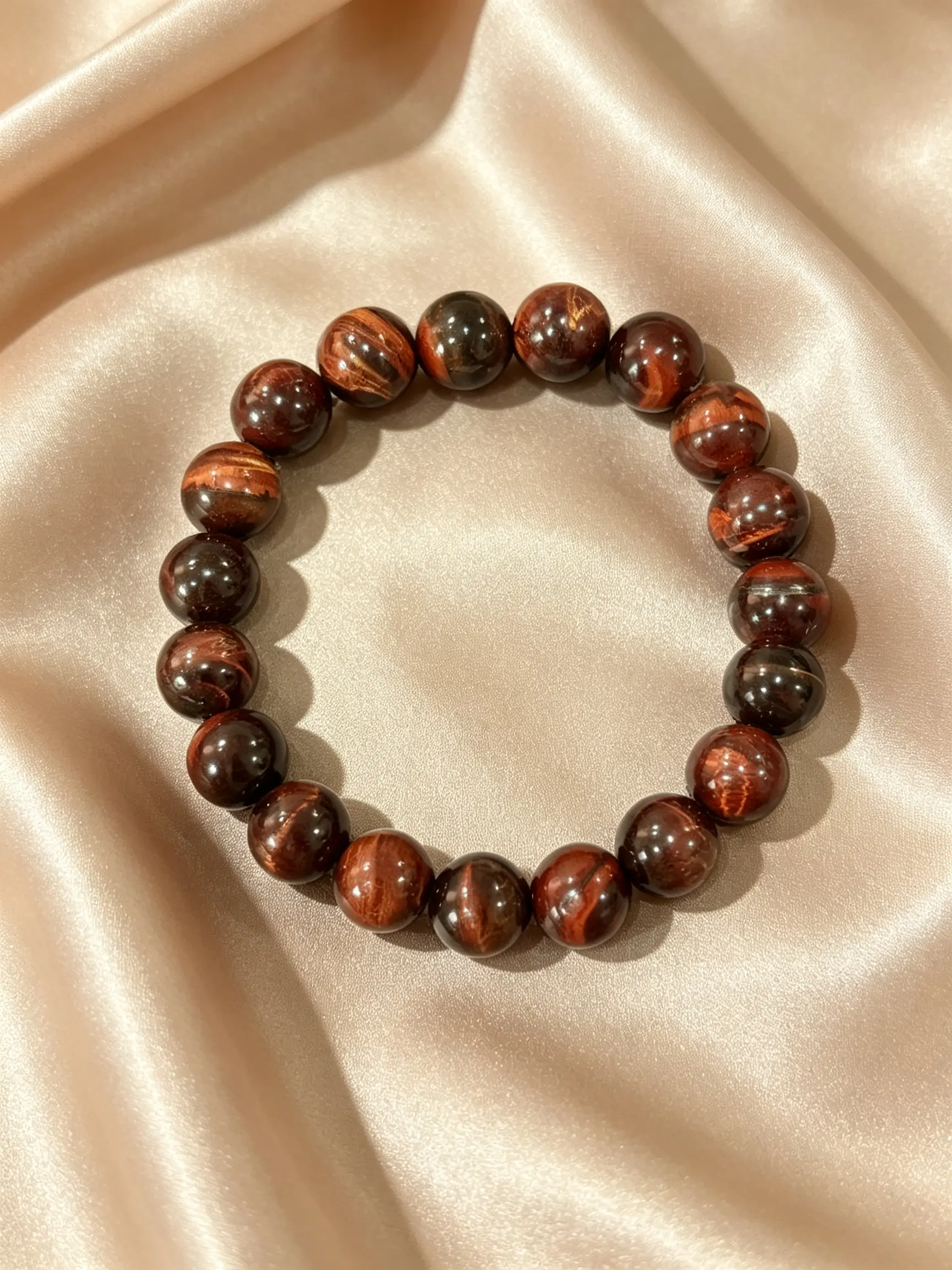 Natural Crystal Single Circle Bead Bracelet, Unisex Simple Versatile Wristband, Elastic Cord Material, Daily Wear Jewelry, Beaded Bracelets