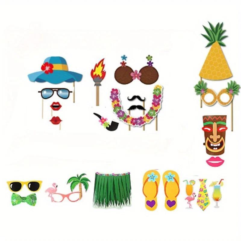 1pc Photography props, photo frames, birthday party decorations, beach themes, tropical summer parties, fun props