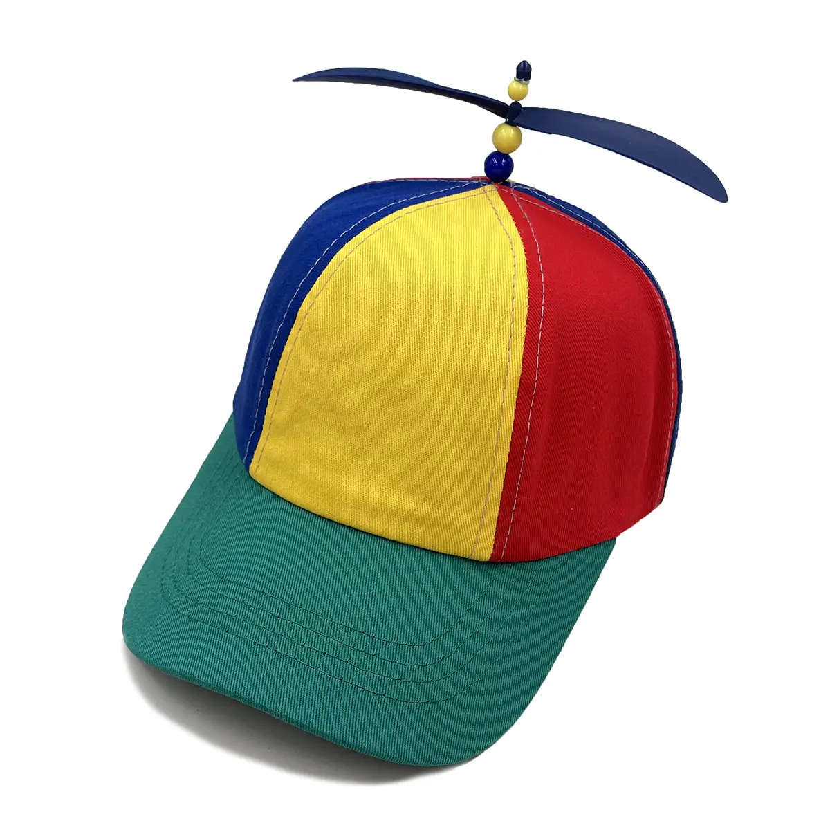 Rainbow Propeller Hat - Funny Helicopter Spinner Cap for Adults Kids - Adjustable Novelty Silly Hat for Birthday Party Halloween Costume Crazy Hat Day