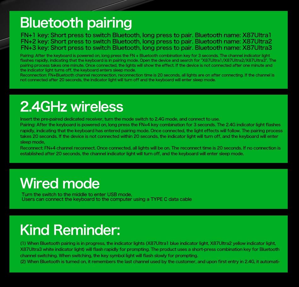 Attack Shark X87 Ultra Wireless Mechanical Keyboard, 8k Wireless Receiver, 8000hz Polling Rate, 10000mah Battery, RGB Lighting