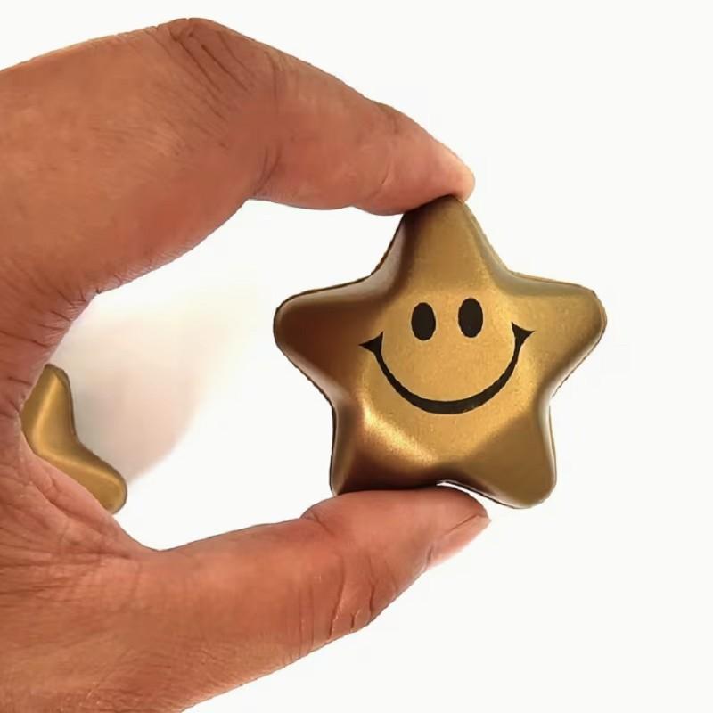 18pcs Mini Smiling Foam Stars, Fun Party Gifts & Decorations, 1.6-Inch Size, Perfect for Parties, Celebrations, and Event Decoration