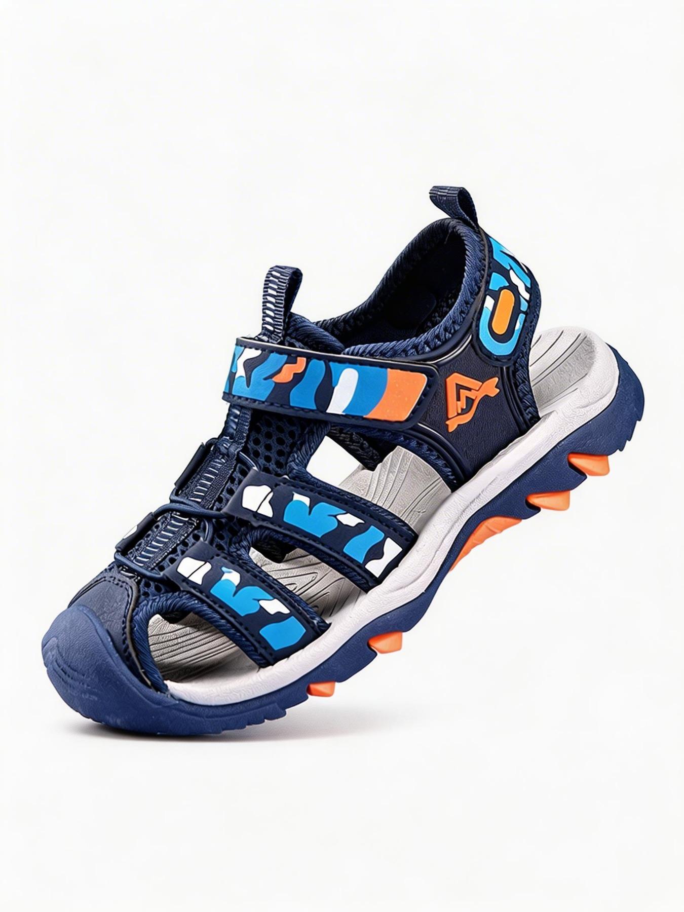 Sandals, Unisex Summer Beach Shoes, School Style Design, Anti-Slip, Breathable, Lightweight, Velcro Closure