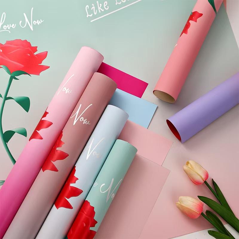 Elegant Floral Packaging Paper, Simple Design Flower Wrapping Sheet, Ideal for Bouquets & Gift Wraps, Enhance Your Florist Shop Aesthetics