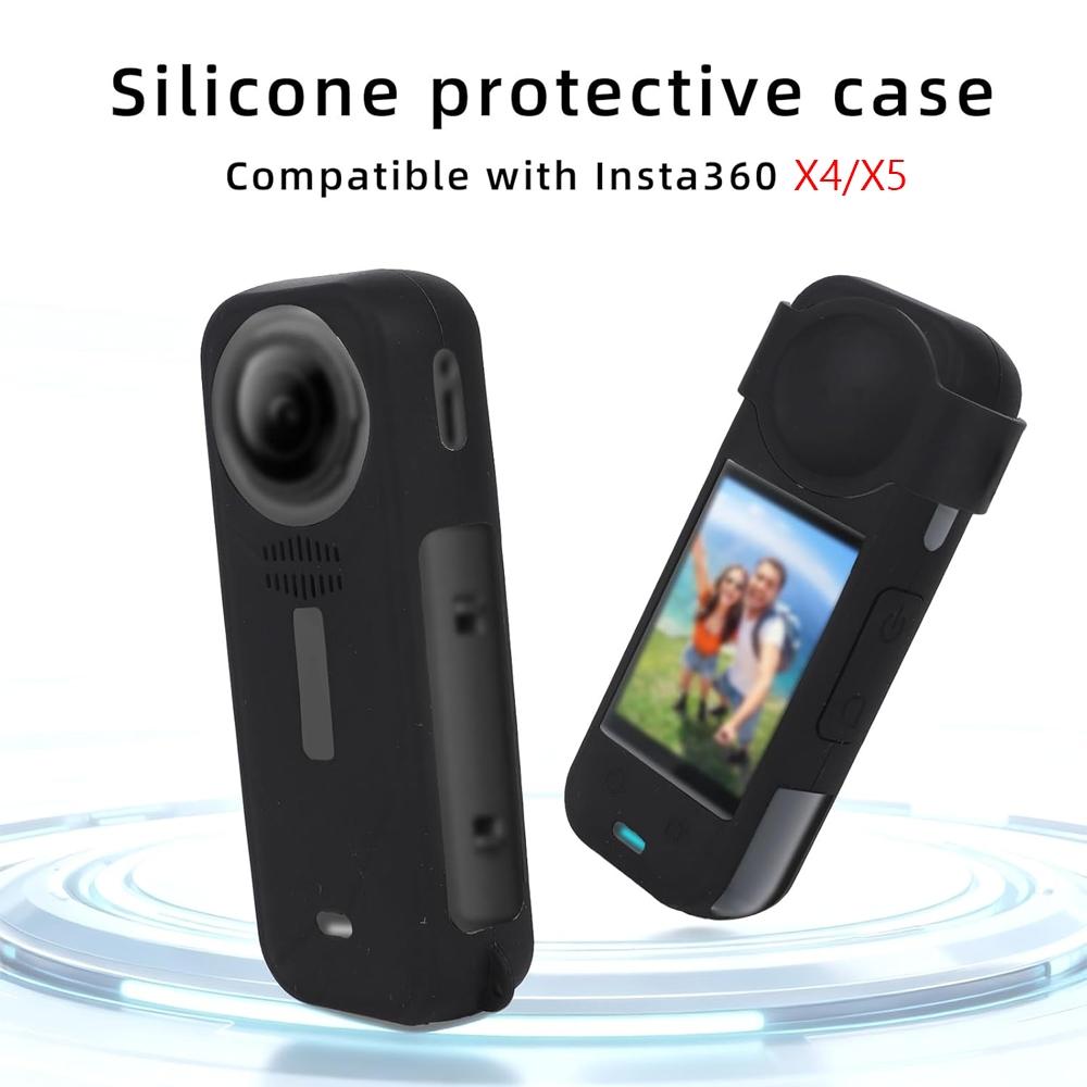 1 Set Silicone Protective Case (Body Case+ Lens Case) SetInsta 360 X4/x5, Durable Fashion Anti-Drop Scratch-Resistant, Stylish Phone Cover for Enhanced Protection
