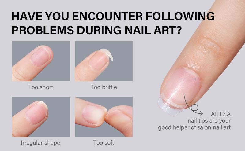 AILLSA 450pcs Extra Short Coffin 15 Sizes Full Matte Cover Nail Tips Pre-filed Pre-Shaped False Press on Nails Soft Gel For DIY Nail Art Valentine's Day Gift For Women