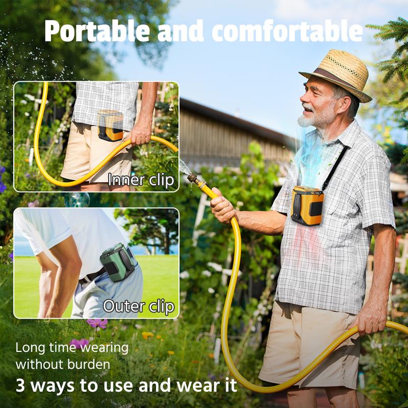 Portable Waist Fan Under Shirt Rechargeable 5000mAh Powerful Wind for up to 24 Working Hours Personal Cooling Fan Mini Hands-Free Fan With Flashlight for Outdoor & Travel Orange Portable Waist Fan Under Shirt Rechargeable 5000mAh Powerful Wind for up to 24 Working Hours Personal Cooling Fan Mini Hands-Free Fan With Flashlight for Outdoor & Travel Orange