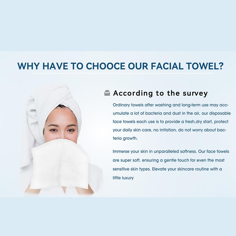60pic Disposable Face Towel, Soft and Gentle Disposable Face Towel, Portable Face Towel for Home Bathroom Outdoor Travel Skincare