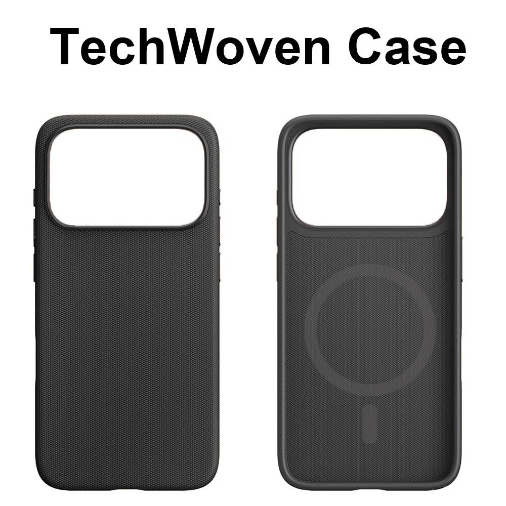 New Luxury Tech-Woven Magnetic Phone Case, Suitable for iPhone 17/16/15/14/13 Pro Max, Supports Magnetic Wireless Charging, Tech-Woven Protective Cover with a Stylish Soft Back Panel, Ideal for Business Use. Vintage Phone Case, New Design