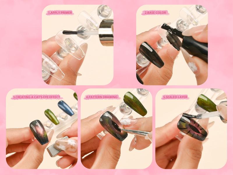 Sethexy Luxury Purple Rhinestone Handmade Fake Nail 3D Heart Crystals Long Coffin Press on Nails Butterfly Bow Bunny False Nail Salon Durable Quality Nails for Women and Girls 10Pcs easy press