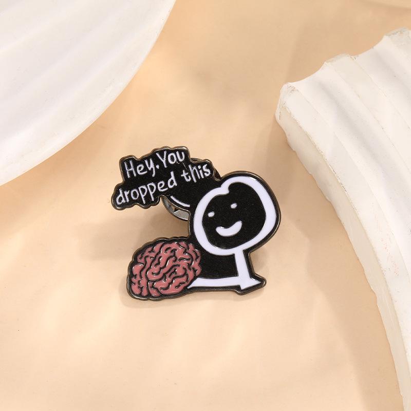 1pc Creative, Unique, and Quirky Letter Brooch/Collar Badge