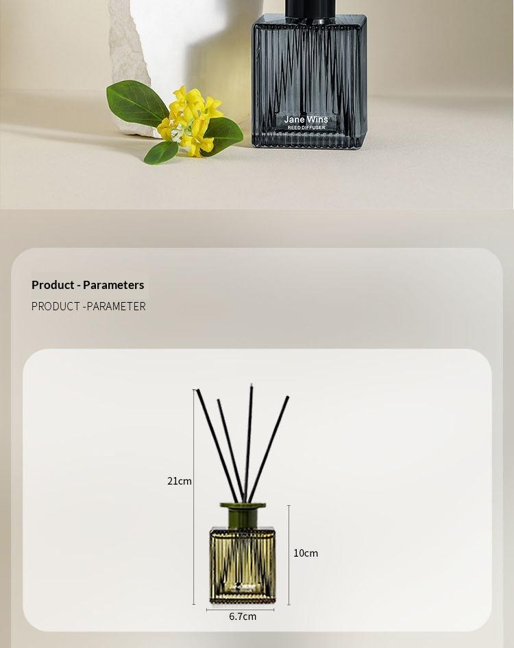 Creative Water Ripple Transparent Bottle Flameless Reed Diffuser Air Freshener Toilet Aroma