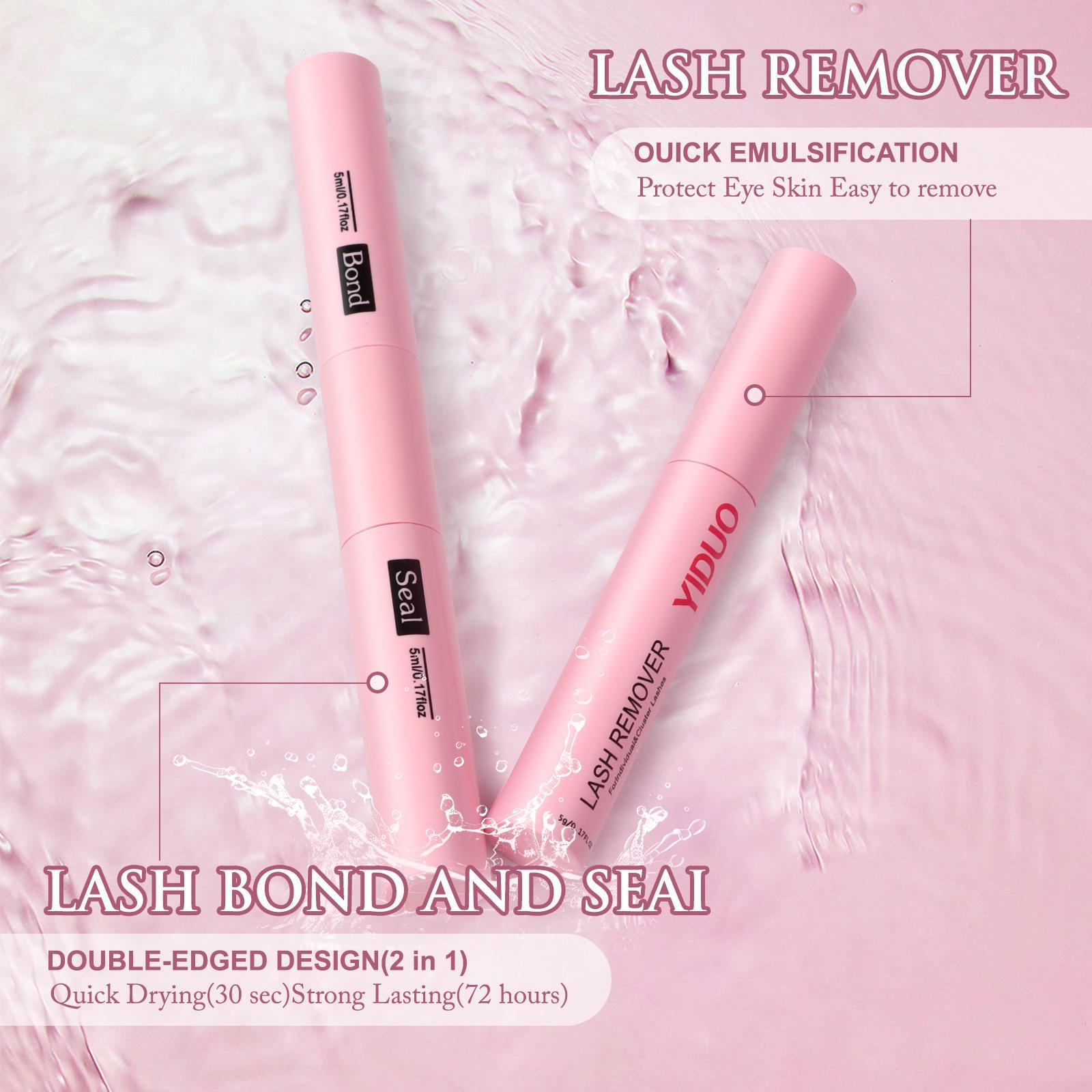 Eyelash Extension Gift Set Extra-Large Volume Eyelash Cluster Kit 4 Styles: Cartoon, Natural, Volume Single-Cluster Lash Extensions with Lash Bond and Seal Tweezers Remover  Eyelash Brush DIY at Home Easily Lash Glue Seal