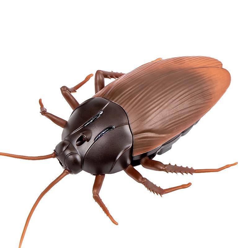 Simulated Remote Control Cockroach (1 Set), Novel and Scary Animal Toy Model, Simulated Sensing Cockroach, Creative Halloween April Fool's Day Mock Gift (Comes with 6 1,5V Button Batteries)