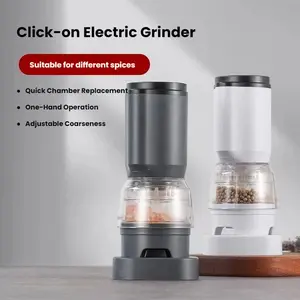 Electric Grinder Fast Lock Design Replaceable Chamber Home Kitchen Utensils Seasoning Spice Mill Sea Salt Pepper Clove Anise