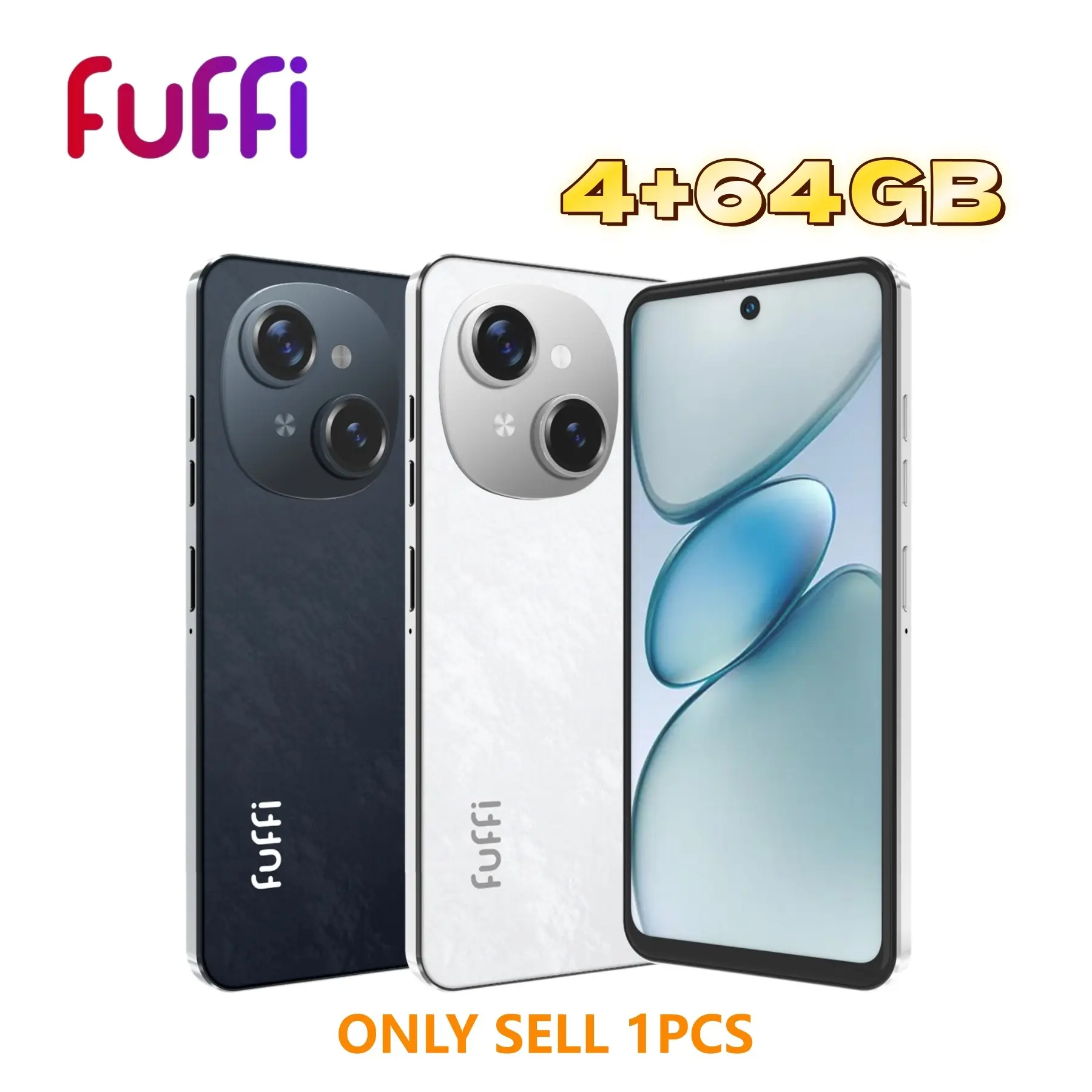 Fuffi Smartphone Global 4g Network, 6.56-Inch HD Screen, 4GB RAM 64GB ROM, Dual Sim, 3800mah Battery, 5mp+13mp Camera, Android 12