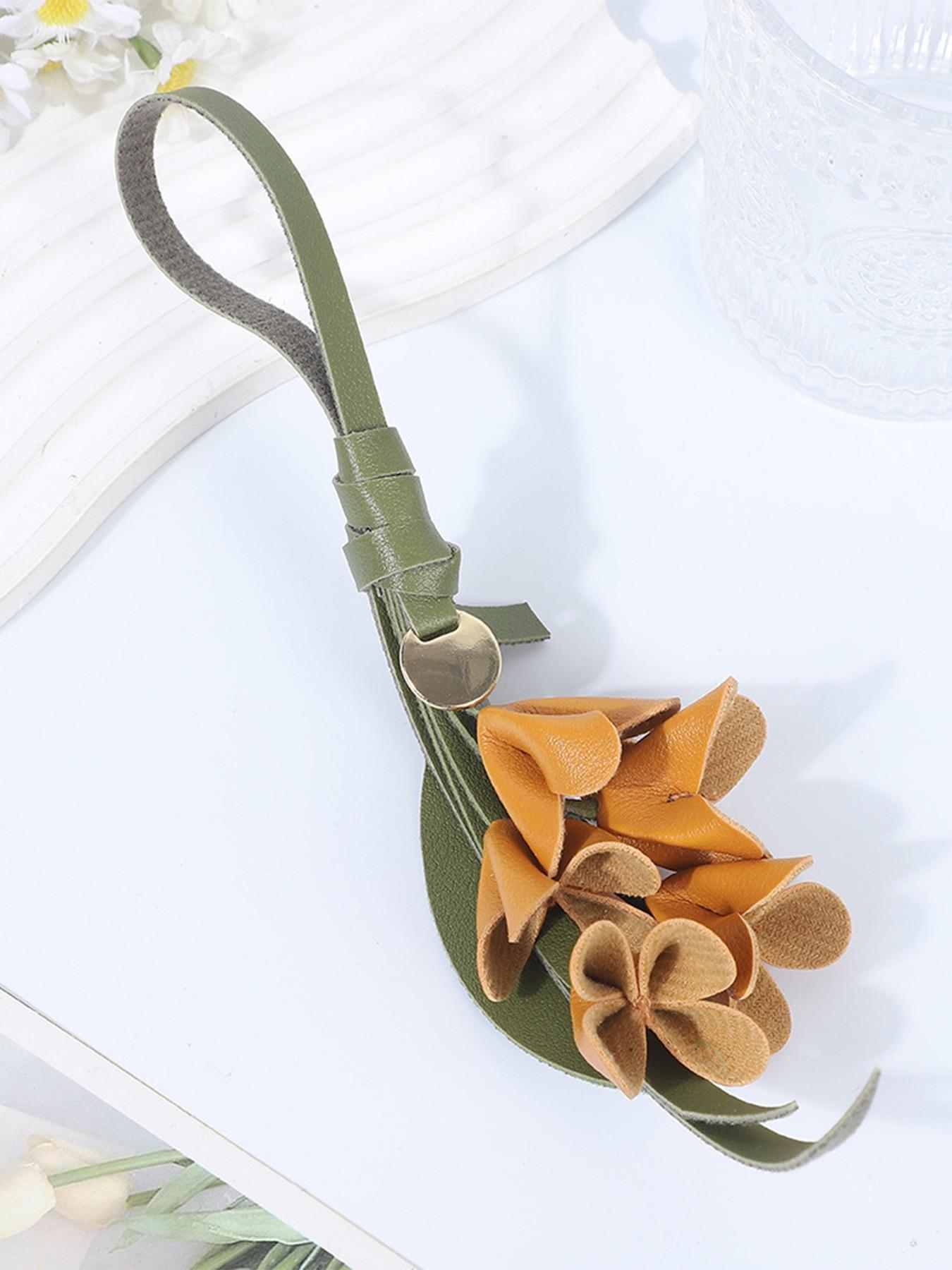 PU Flower Bag Charm, Elegant Design for Valentine's Day, Mother's Day, Teacher's Day Gifts, Perfect for Daily Bag Accessories